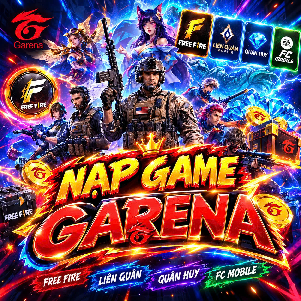 Nạp Tiền Vào Game GARENA