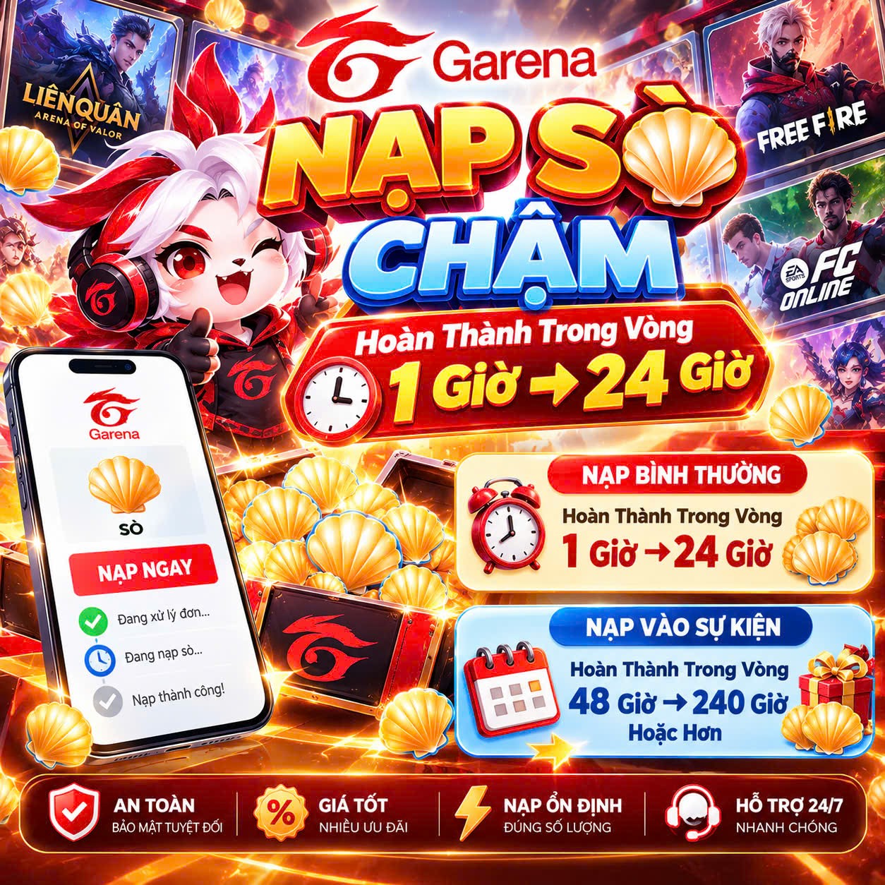 NẠP SÒ GARENA (CHẬM)