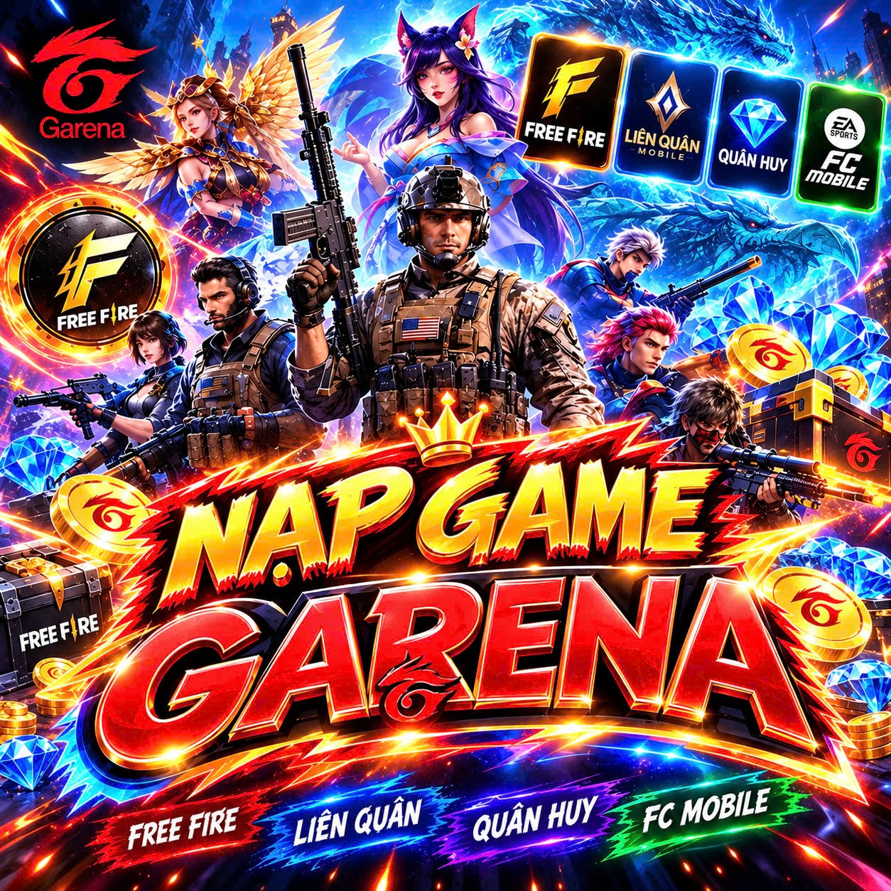 Nạp Tiền Vào Game GARENA