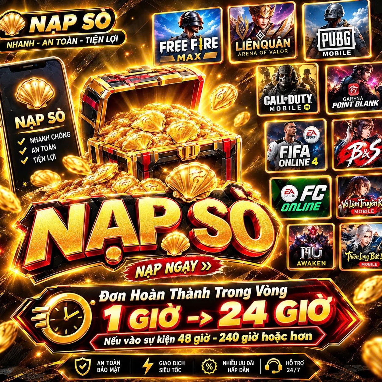 NẠP SÒ GARENA (CHẬM)