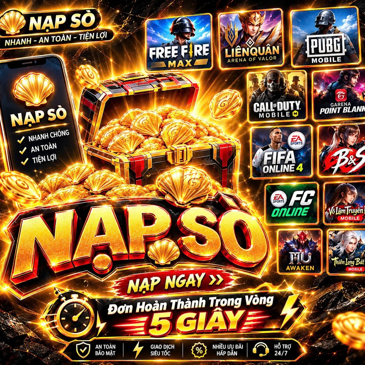 NẠP SÒ GARENA (NHANH)